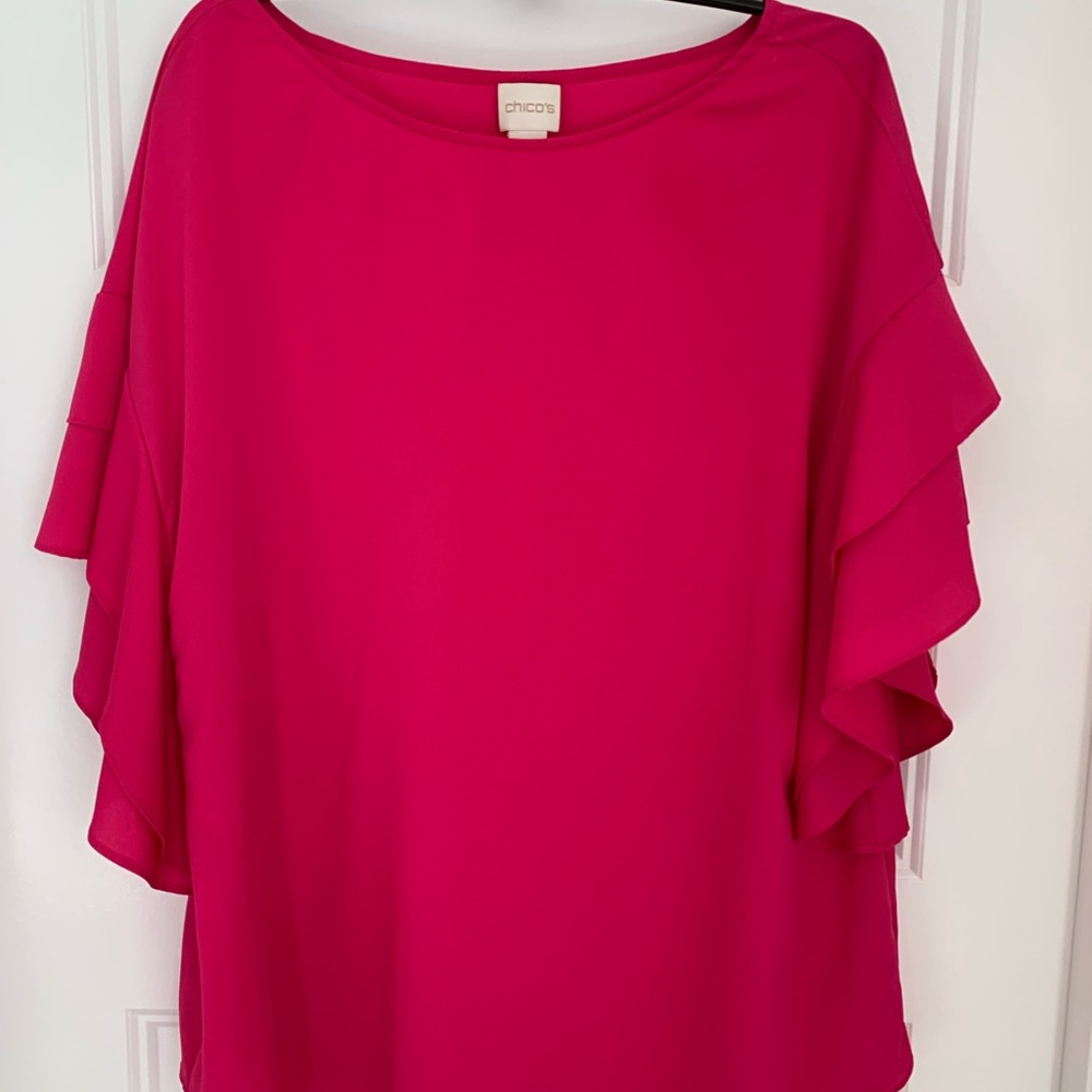 Chico’s lightweight top- bright pink
